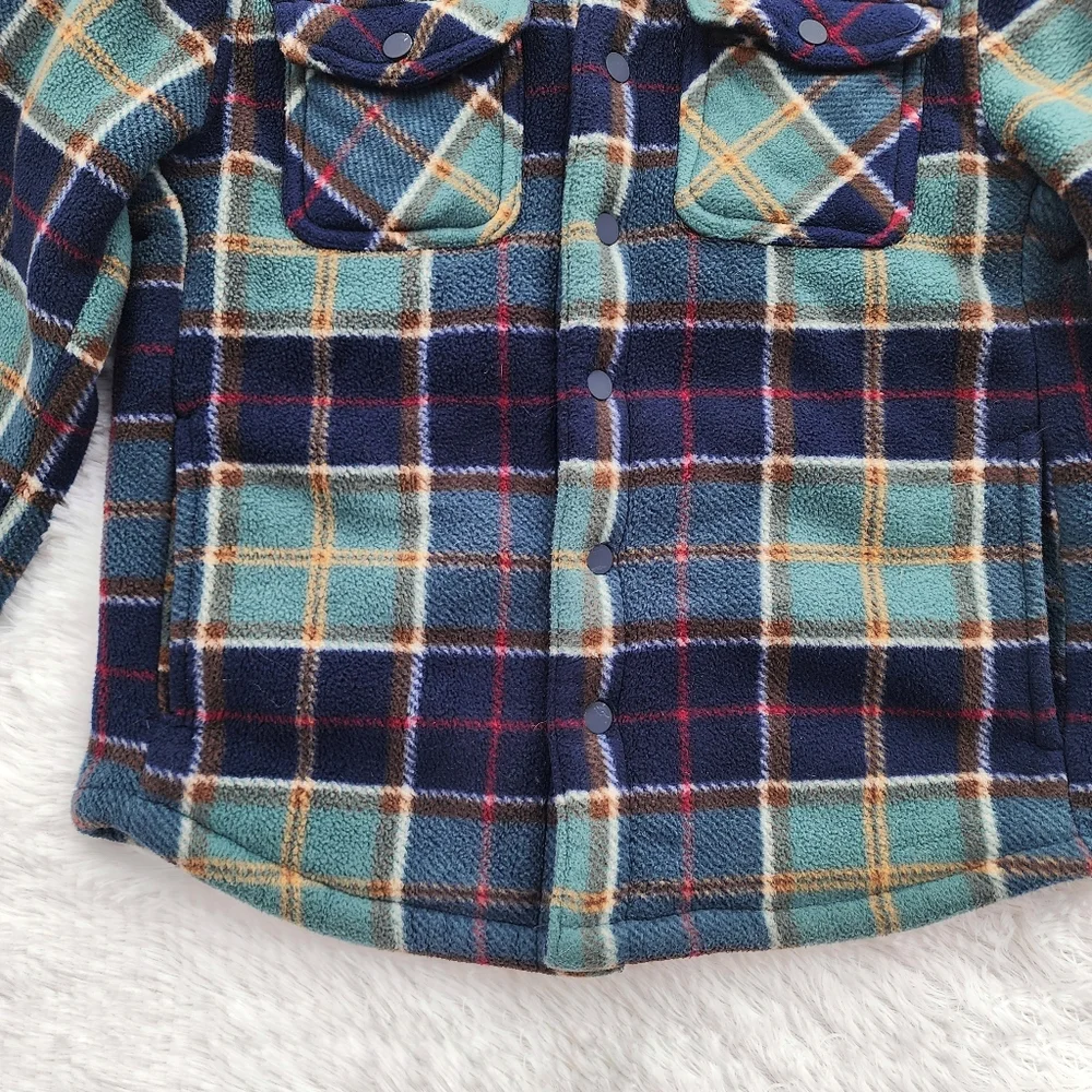 Members Mark Boys Plaid‎ Sherpa Lined Shacket
